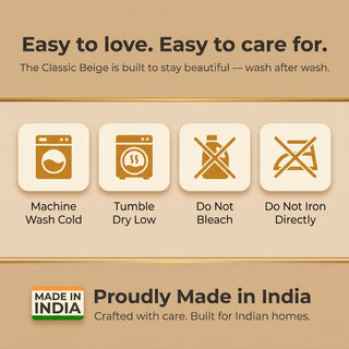 Epicasa 100% Waterproof Mattress Protector | 250 GSM Premium Jacquard Weave | Noiseless & Breathable Fitted Bed Protector | Hypoallergenic | Blocks Dust Mites & Allergens | 360° Elasticated fit | Machine Washable | Made in India | Classic Beige