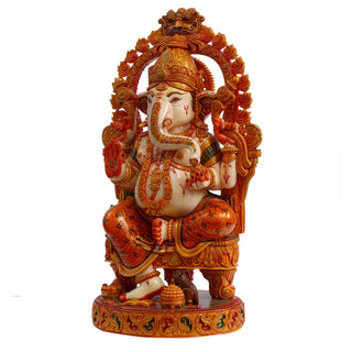 Lord Ganesha south indian treditional idol made of Soft stone - 9 x 6.5 x 16 Inch , 6 Kg
