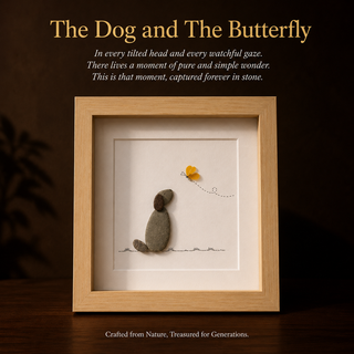 Chasing Wonder – Handcrafted Natural Pebble Art Frame