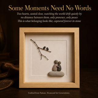 Beside You, Always — Handcrafted Natural Pebble Art Frame