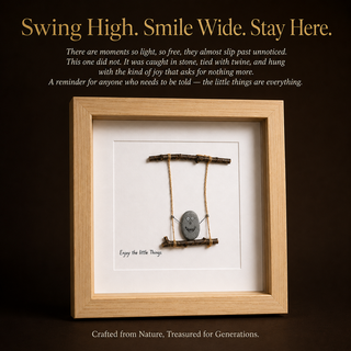 The Joy of Just This | Handcrafted Pebble Art Frame