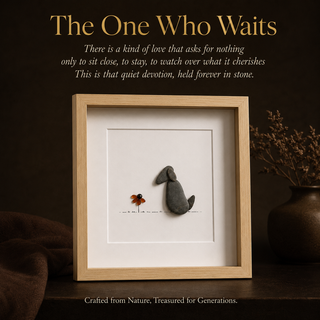 Faithful Watch – Handcrafted Natural Pebble Art Frame