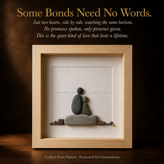 Beside You, Always — Handcrafted Natural Pebble Art Frame