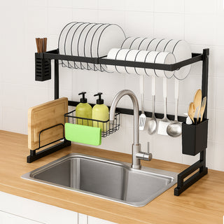 Drying Rack Stainless Steel  2 Tier – Black