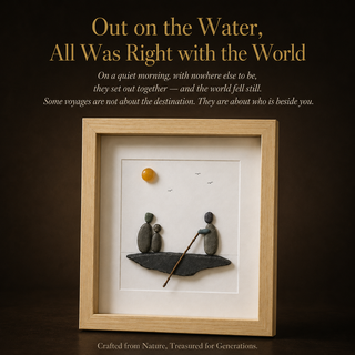 The Voyage Together — Handcrafted Pebble Art  Frame