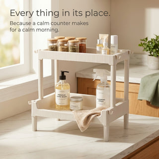 2-Tier Plastic Storage Trolley