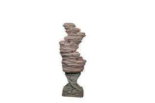Stony Tiles Zig-Zag Water Fountain Natural Stone Look Cascading Fountain for Garden & Home Decor