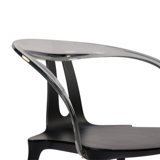 Oslo Molded Plastic Armless Chair - Black