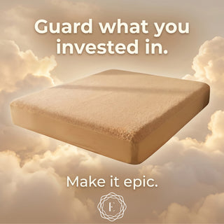 Epicasa Terry Mattress Protector Waterproof | 100% Waterproof TPU Membrane | Soft Breathable Terry Cotton Surface | Deep-Fit All-Around Elastic | Noiseless | Machine Washable | Beige