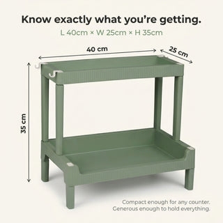 2-Tier Plastic Storage Trolley