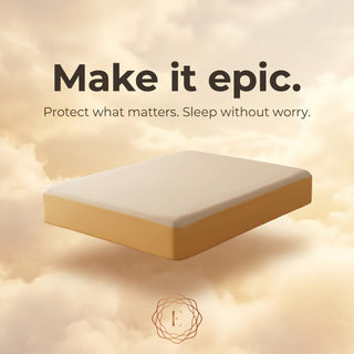 Epicasa 100% Waterproof Mattress Protector | 250 GSM Premium Jacquard Weave | Noiseless & Breathable Fitted Bed Protector | Hypoallergenic | Blocks Dust Mites & Allergens | 360° Elasticated fit | Machine Washable | Made in India | Classic Beige