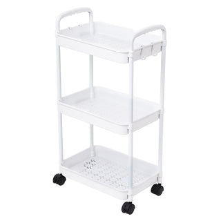 3 Tier Rolling Metal Storage Rack Organizer
