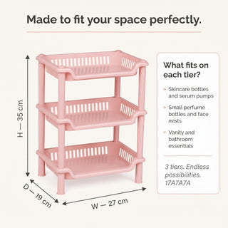 3-Layer Plastic Kitchen Storage Basket Rack