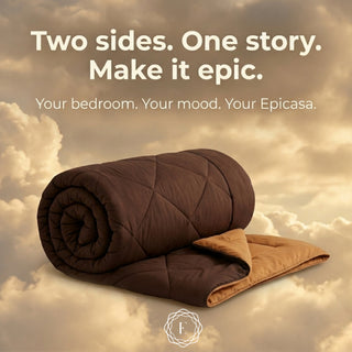 Epicasa Reversible Comforter | 200 GSM Thermal Bonded Fill | 110 GSM Micro Peach Fabric | All Season AC Quilt | Diamond Quilted | Lightweight Duvet Blanket for Home Bedroom |