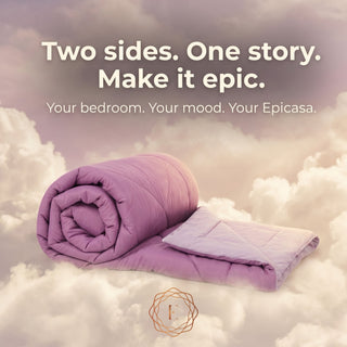 Epicasa Reversible Comforter | 200 GSM Thermal Bonded Fill | 110 GSM Micro Peach Fabric | All Season AC Quilt | Diamond Quilted | Lightweight Duvet Blanket for Home Bedroom |