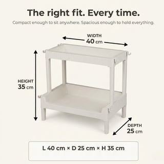 2-Tier Plastic Storage Trolley