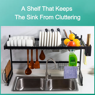 Drying Rack Stainless Steel  2 Tier – Black