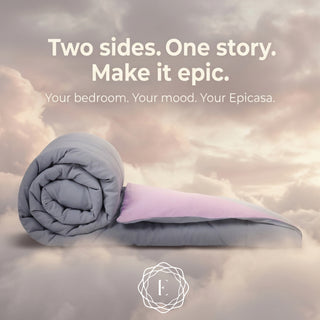 Epicasa Reversible Comforter | 200 GSM Thermal Bonded Fill | 110 GSM Micro Peach Fabric | All Season AC Quilt | Diamond Quilted | Lightweight Duvet Blanket for Home Bedroom |