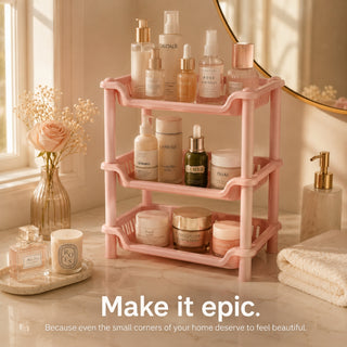 3-Layer Plastic Kitchen Storage Basket Rack