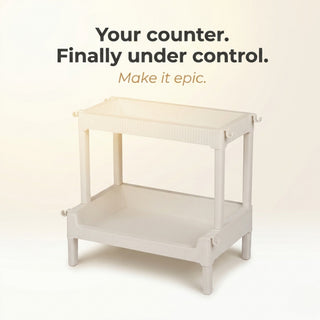 2-Tier Plastic Storage Trolley