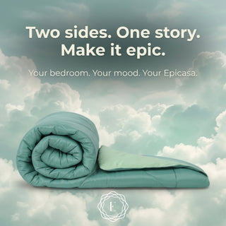 Epicasa Reversible Comforter | 200 GSM Thermal Bonded Fill | 110 GSM Micro Peach Fabric | All Season AC Quilt | Diamond Quilted | Lightweight Duvet Blanket for Home Bedroom |
