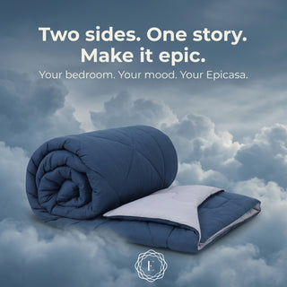 Epicasa Reversible Comforter | 200 GSM Thermal Bonded Fill | 110 GSM Micro Peach Fabric | All Season AC Quilt | Diamond Quilted | Lightweight Duvet Blanket for Home Bedroom |