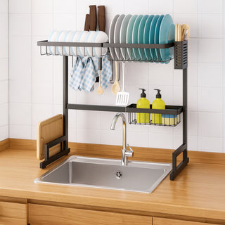 Drying Rack Stainless Steel  2 Tier – Black