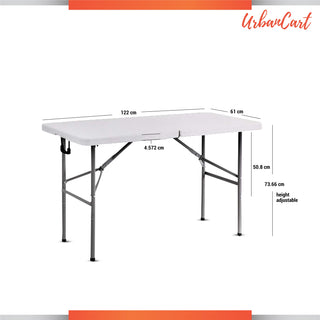 1.2 Metre Portable Folding  ABS Outdoor Picnic Garden Table - White OUTDOOR urbancart.in