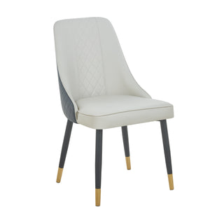 Belize Dining With Polished Wooden Legs - White And Grey