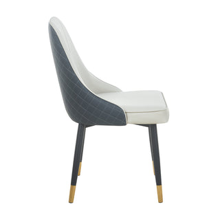 Belize Dining With Polished Wooden Legs - White And Grey