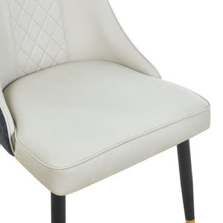 Belize Dining With Polished Wooden Legs - White And Grey