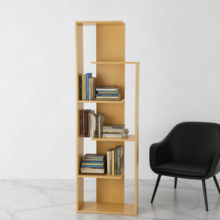 Wooden Wallshelf Book Organizer Rack - Brown