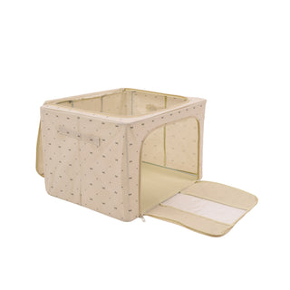 Foldable Cloth Storage Organizer Box 66 L- Beige