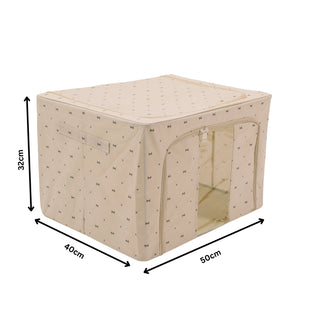 Foldable Cloth Storage Organizer Box 66 L- Beige