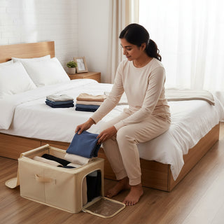 Foldable Cloth Storage Box Oxford Fabric – 31L