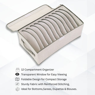 Foldable Cloth Storage Box – 12 Grid