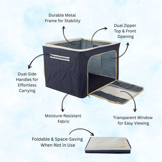 Foldable Cloth Storage Box – Steel Frame