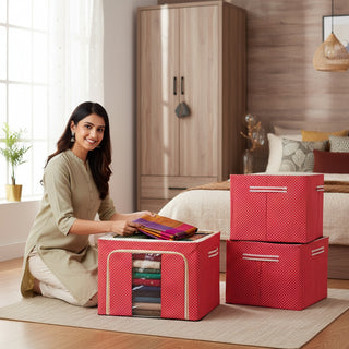 Foldable Cloth Storage Box – Steel Frame