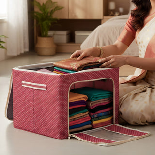 Foldable Cloth Storage Box – Steel Frame