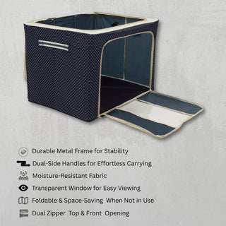 Foldable Cloth Storage Box – Steel Frame