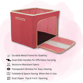 Foldable Cloth Storage Box – Steel Frame