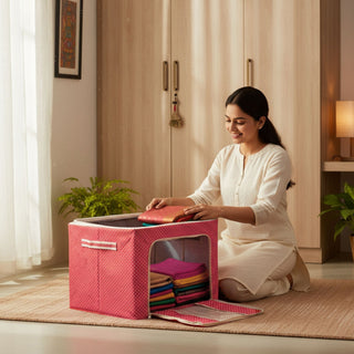 Foldable Cloth Storage Box – Steel Frame
