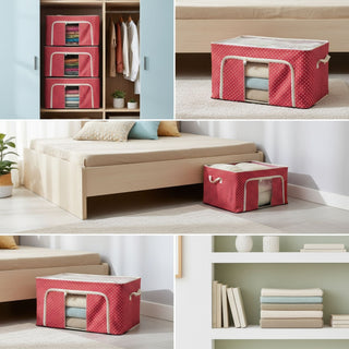 Foldable Cloth Storage Box – Steel Frame