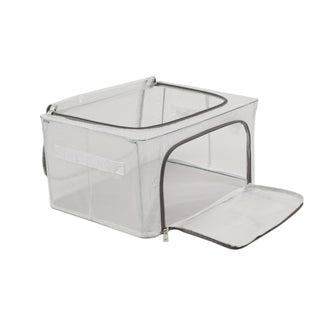 Foldable Storage Box PVC Coated Fabric With Steel Frame