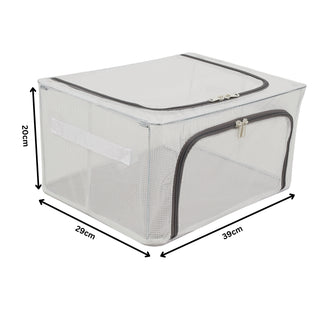 Foldable Storage Box PVC Coated Fabric With Steel Frame