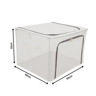 Foldable Storage Box PVC Coated Fabric With Steel Frame