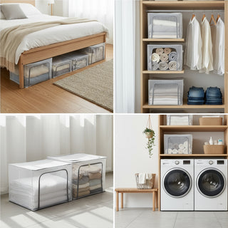 Foldable Storage Box PVC Coated Fabric With Steel Frame