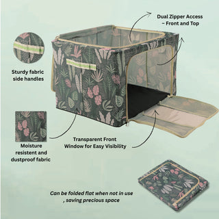 Foldable cloth storage box oxford fabric 66L – Green