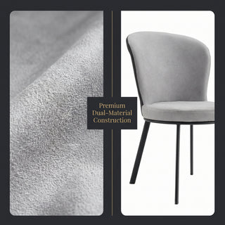 Metal Chair with Cushion - Grey