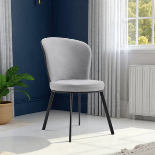 Metal Chair with Cushion - Grey